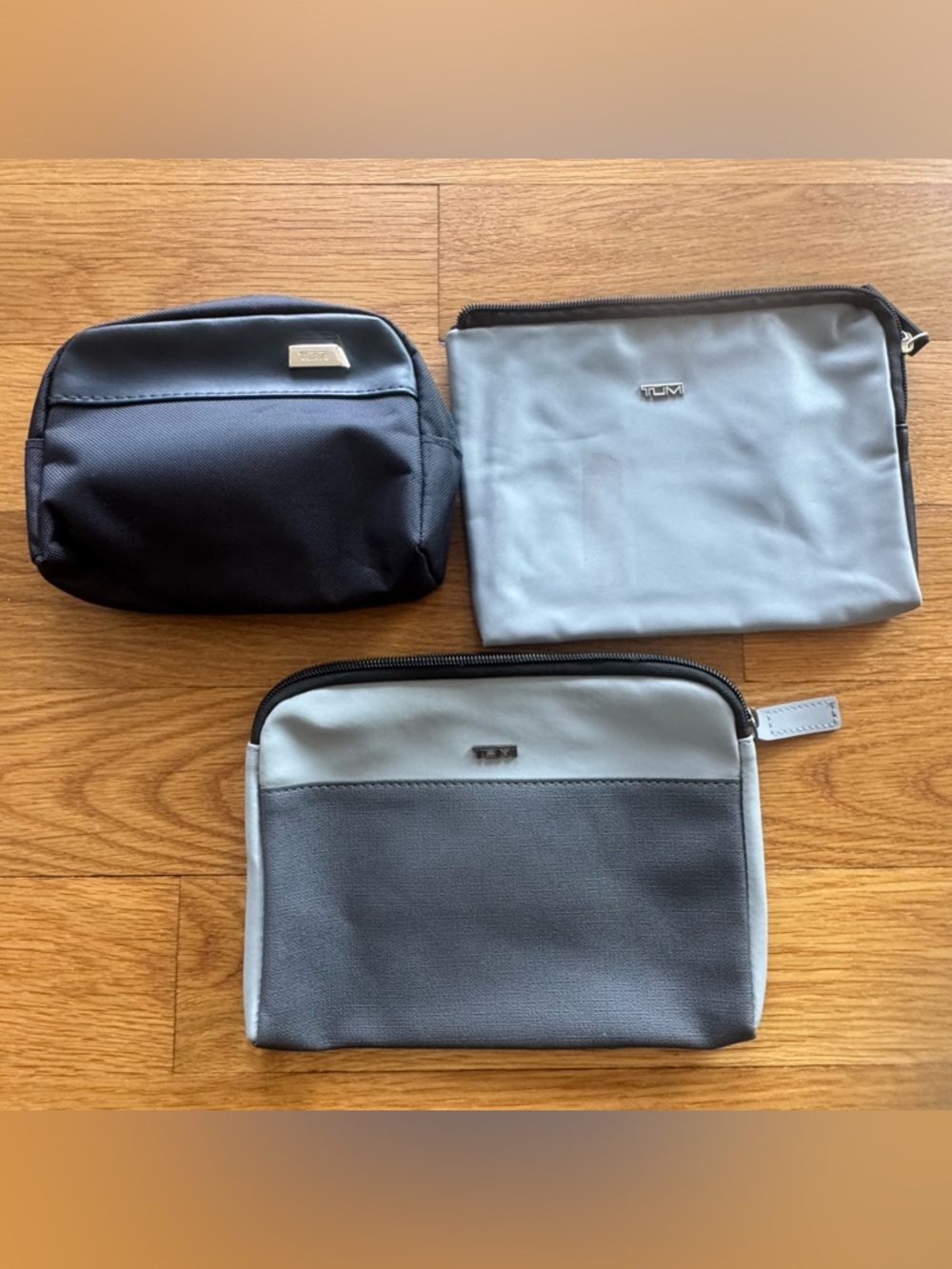 TUMI for Delta Airlines Travel Pouch Lot Cosmetic Bags Amenity